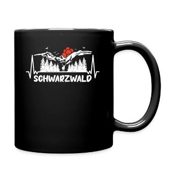 Schwarzwald Schwarzwälder Baden-Württemberg - Tasse einfarbig - Schwarz - Rechts