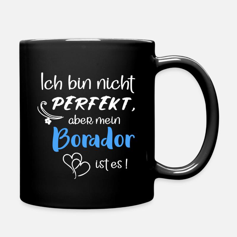 Perfekter Borador I Border Collie Labrador Mix - Tasse einfarbig - Schwarz