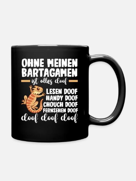 Reptilien Bartagame Bartagamen - Tasse einfarbig - Schwarz