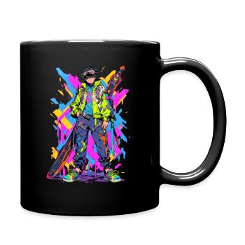 Shibuya: Cool Anime Boy avec épée japonaise - Mug uni - noir - Droite