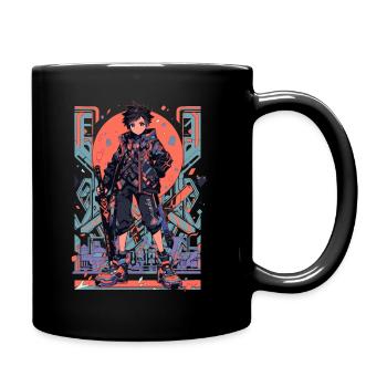 Shibuya: Cool Anime Boy avec épée japonaise - Mug uni - noir - Droite