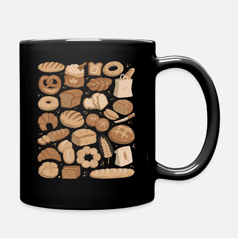 Brot - Tasse einfarbig - Schwarz