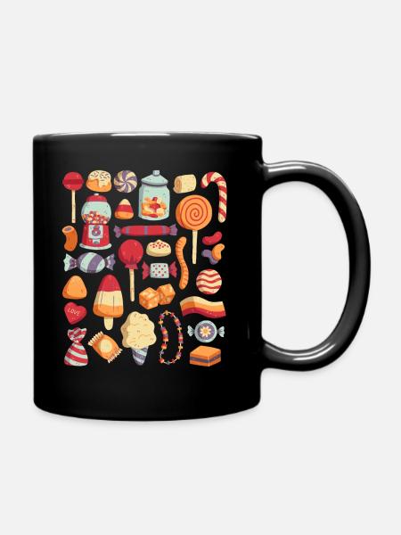 Süßigkeiten - Tasse einfarbig - Schwarz