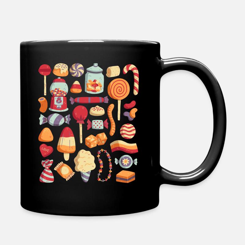 Süßigkeiten - Tasse einfarbig - Schwarz