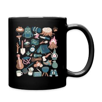 Camping - Full Colour Mug - black - Right