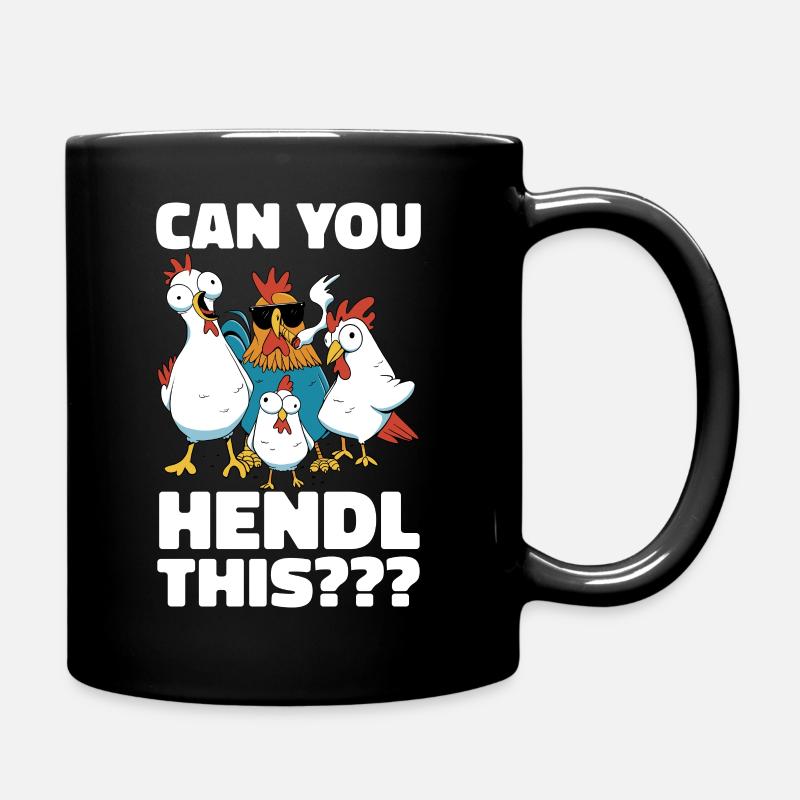 Huhn Hühner Landwirt Bauer Bauernhof Hahn - Tasse einfarbig - Schwarz