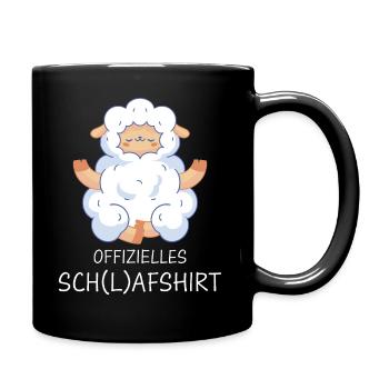 Schafe Schafherde Bauernhof Landwirt Schäfer - Tasse einfarbig - Schwarz - Rechts