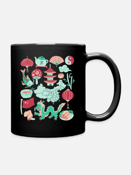 China - Tasse einfarbig - Schwarz