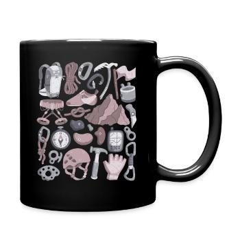 Klettern und Bergsteigen - Tasse einfarbig - Schwarz - Rechts