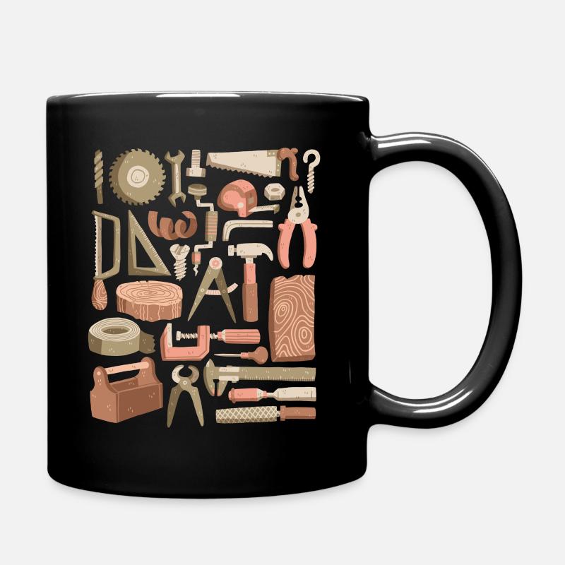 Tischler, Schreiner und Zimmermann - Tasse einfarbig - Schwarz