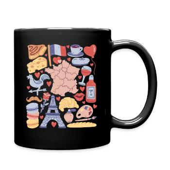 Frankreich Paris Europa Eiffelturm Liebe - Tasse einfarbig - Schwarz - Rechts