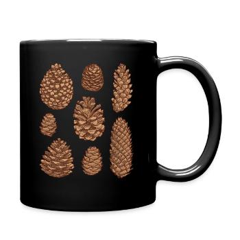 Cônes de pin Pommes de pin Cônes d’épinette Cônes - Mug uni - noir - Droite