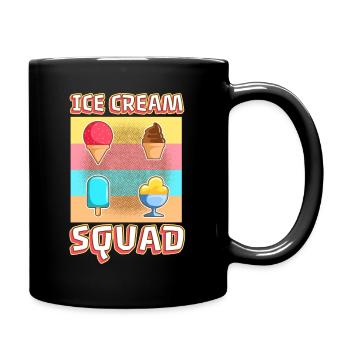 Ice cream squad - Tasse einfarbig - Schwarz - Rechts