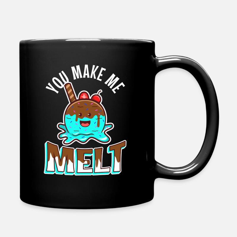 Tu me fais fondre, crème glacée - Mug uni - noir