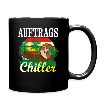 Jugendsprache Hetz mich nicht Auftragschiller - Tasse einfarbig - Schwarz - Rechts
