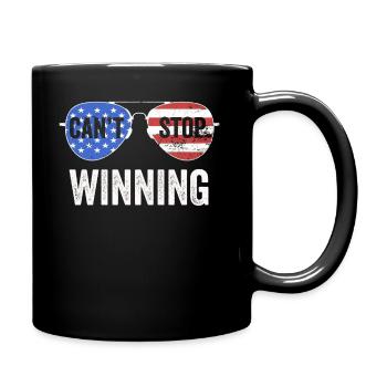 Ich kann nicht aufhören zu gewinnen - Tasse einfarbig - Schwarz - Rechts