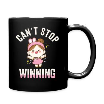 Ich kann nicht aufhören zu gewinnen - Tasse einfarbig - Schwarz - Rechts