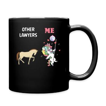 Autres avocats Me Licorne Cheval - Mug uni - noir - Droite