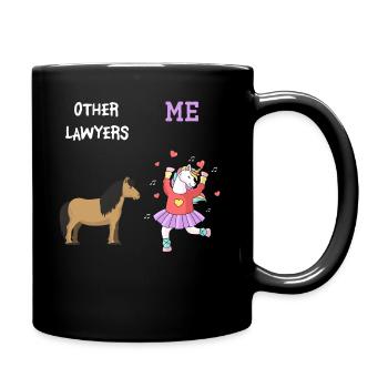 Autres avocats Me Licorne Cheval - Mug uni - noir - Droite