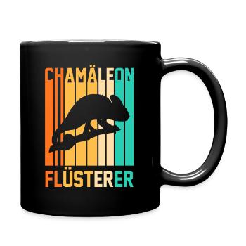 Chamäleon Flüsterer - Tasse einfarbig - Schwarz - Rechts