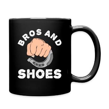 Bros And Shoes Horseshoe Pitching - Full Colour Mug - black - Right