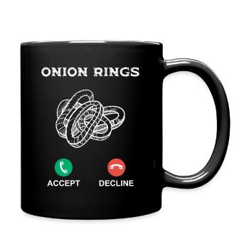 Onion rings - Funny Word Game Saying - Full Colour Mug - black - Right
