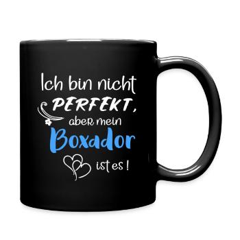 Perfekter Boxador - Boxer Labrador Mix - Tasse einfarbig - Schwarz - Rechts
