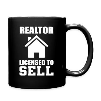 Realtor Licensed To Sell Immobilienmakler - Tasse einfarbig - Schwarz - Rechts