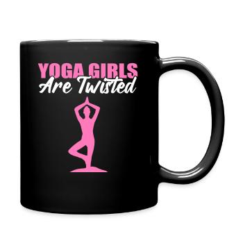 Les filles de yoga sont des Pilates tordues - Mug uni - noir - Droite