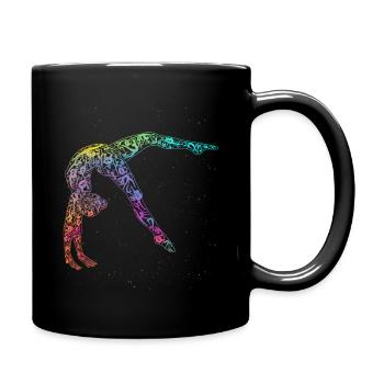 Turnen Gymnsatik Turntrainer Sportverein Geschenk - Tasse einfarbig - Schwarz - Rechts