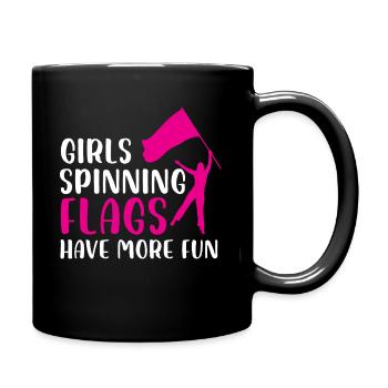 Girls flags have more fun - Full Colour Mug - black - Right