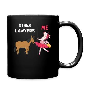 Autres avocats Me Licorne Cheval - Mug uni - noir - Droite