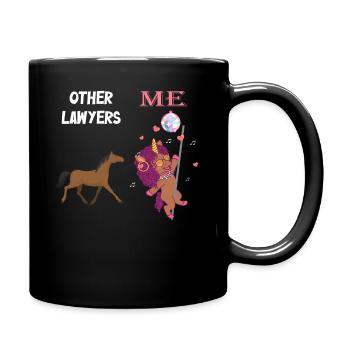 Autres avocats Me Licorne Cheval - Mug uni - noir - Droite