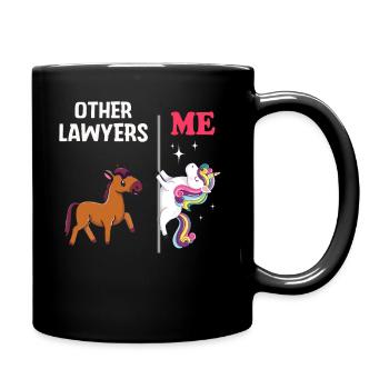 Autres avocats Me Licorne Cheval - Mug uni - noir - Droite