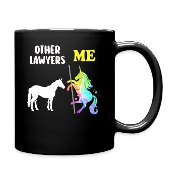 Autres avocats Me Licorne Cheval - Mug uni - noir - Droite