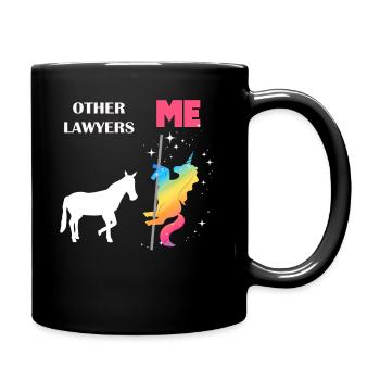 Autres avocats Me Licorne Cheval - Mug uni - noir - Droite