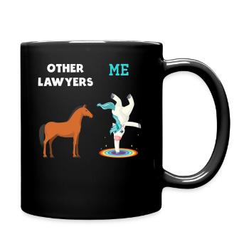 Autres avocats Me Licorne Cheval - Mug uni - noir - Droite