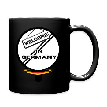 Welcome in Germany - Tasse einfarbig - Schwarz - Rechts