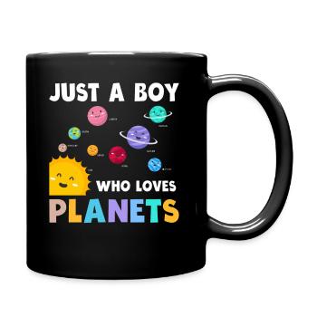 Juste un garçon qui aime les planètes du système solaire - Mug uni - noir - Droite