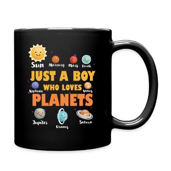 Just A Boy Who Loves Planets Solar System - Full Colour Mug - black - Right