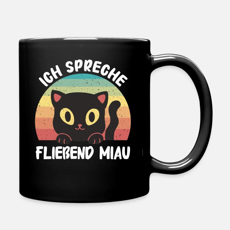 Katze Kätzchen Kater Tier Katzen - Tasse einfarbig - Schwarz