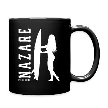 Nazare Surfer Girl Portugal - Mug uni - noir - Droite