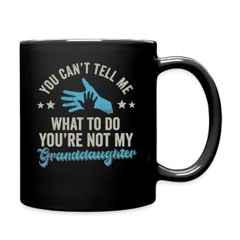 Nicht meine Enkelin - Tasse einfarbig - Schwarz - Rechts