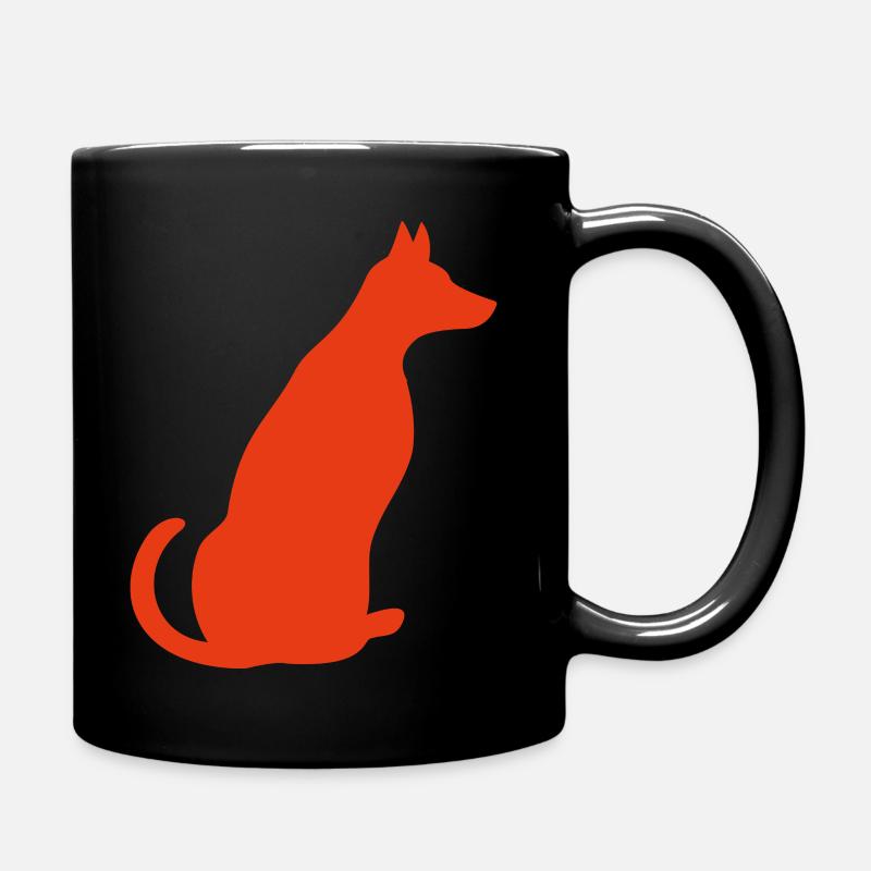Hund - Tasse einfarbig - Schwarz