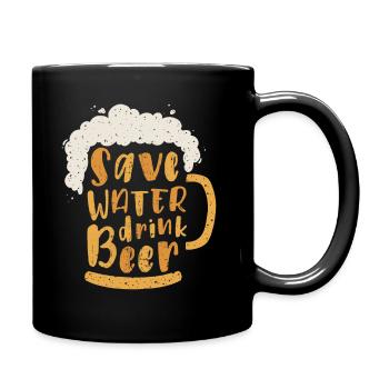 Save water Drink beer - Full Colour Mug - black - Right