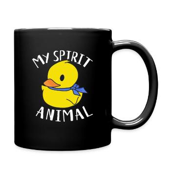 Mon animal spirituel est un caneton - Gelbe Enten - Mug uni - noir - Droite