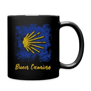 Buen Camino Camino de Santiago - Pilgrimage - Santiago - Full Colour Mug - black - Right