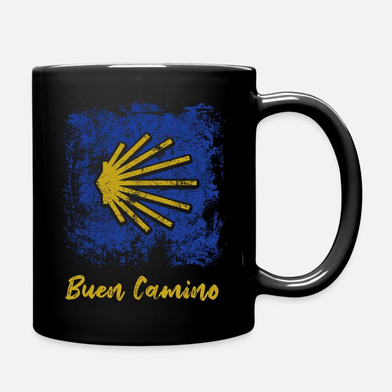 Buen Camino Jakobsweg - Pilgertour - Santiago - Tasse einfarbig - Schwarz