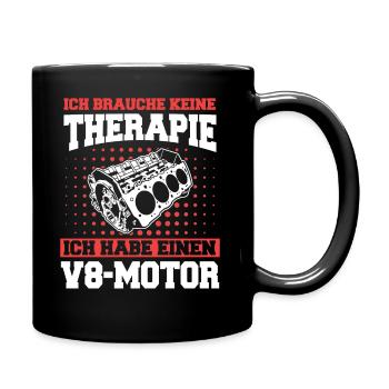 V8 Motor Acht Zylinder Hubraum Motor Tuning Tuner - Tasse einfarbig - Schwarz - Rechts