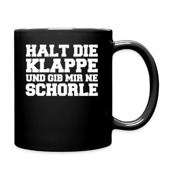 Pfalz Pfälzer Rheinland Pfalz Schorle - Tasse einfarbig - Schwarz - Rechts